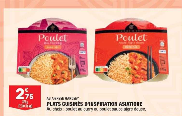 asia green garden plats cuisinés d'inspiration asiatique