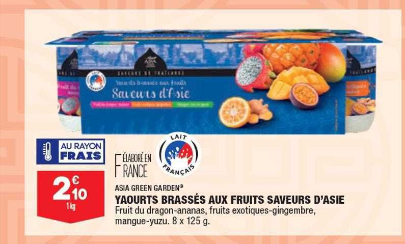 asia green garden yaourts brassés aux fruits saveurs d'asie
