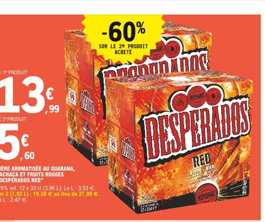 bière aromatisée au guarana cachaça et fruits rouges desperados red