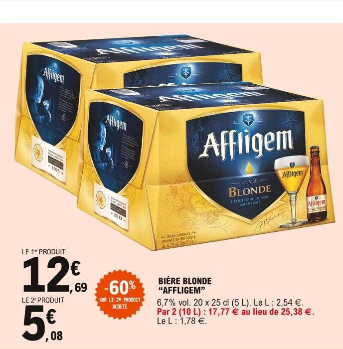 Bière Blonde "affligem" -60% Sur Le 2e Produit Acheté