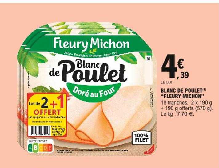 blanc de poulet "fleury michon"