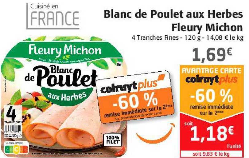 blanc de poulet aux herbes fleury michon