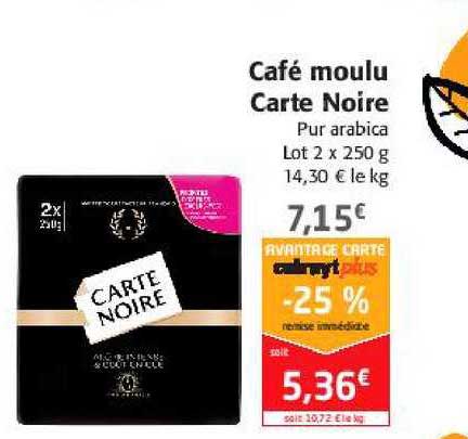 Café Moulu Carte Noire
