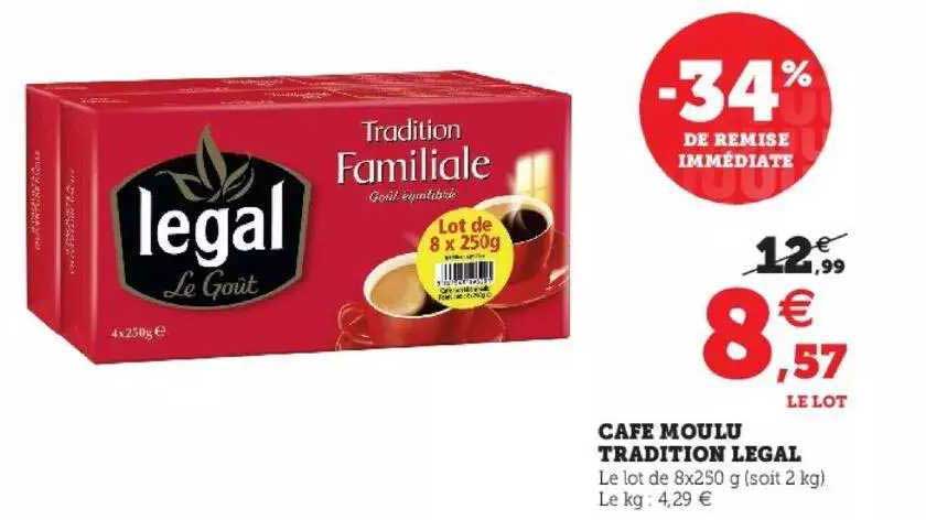 café moulu traditional légal -34% de remise immédiate