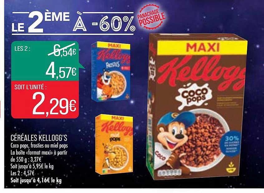 céréales kellogg's le ème à -60%