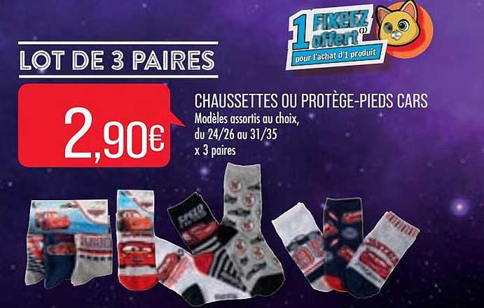 chaussettes ou protège-pieds cars