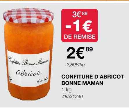 confiture d'abricot bonne maman
