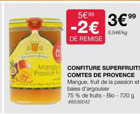 confiture superfruits comtes de provence