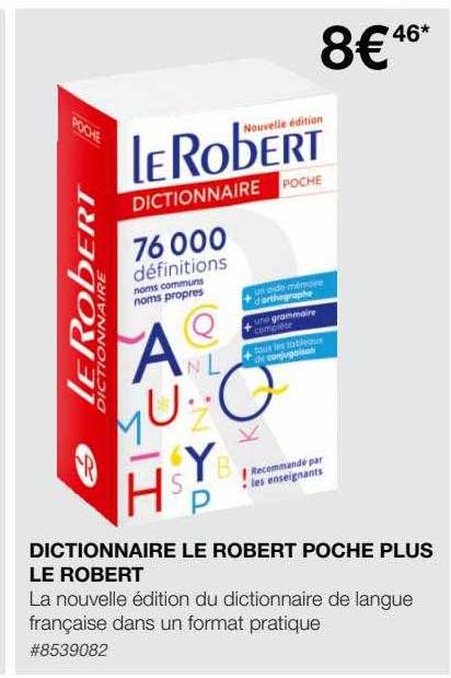 Dictionnaire Le Robert Poche Plus Le Robert