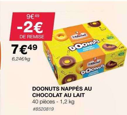 Doonuts Nappés Au Chocolat Au Lait 40 Pièces