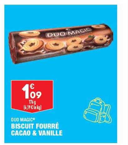 Duo Magic Biscuit Fourré Cacao & Vanille