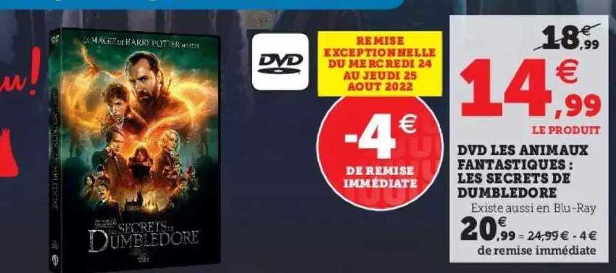 dvd les animaux fantastiques: les secrets de dumbledore