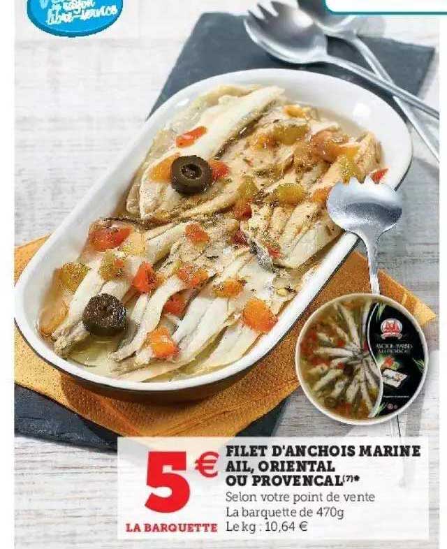 filet d'anchois marine ail oriental ou provencal
