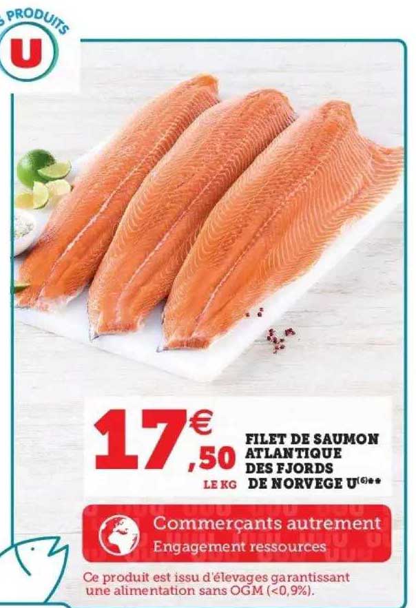 Filet De Saumon Atlantiques Des Fjords De Norvege U