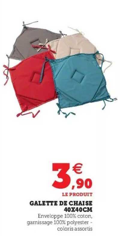 galette de chaise 40x40cm