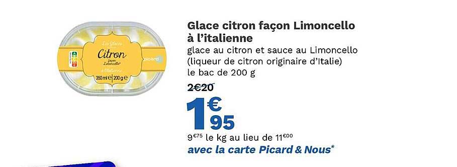 glace citron façon limoncello à l'italienne