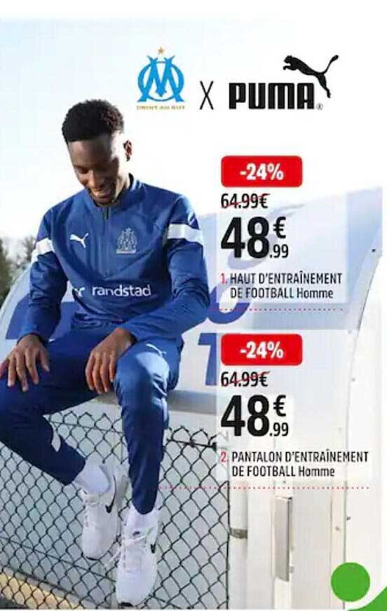 haut d'entraînement de football homme pantalon d'entraînement de football homme puma