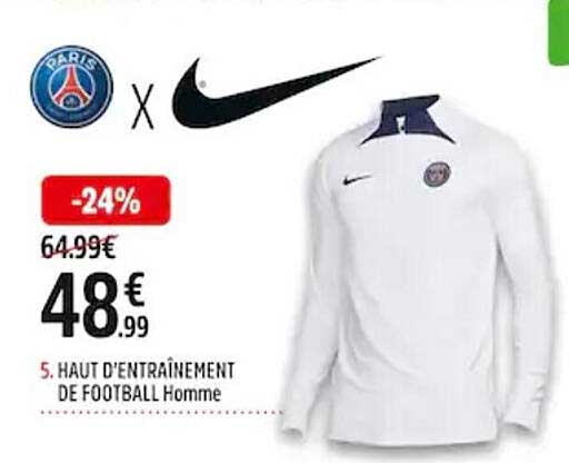 haut d'entraînement de football homme