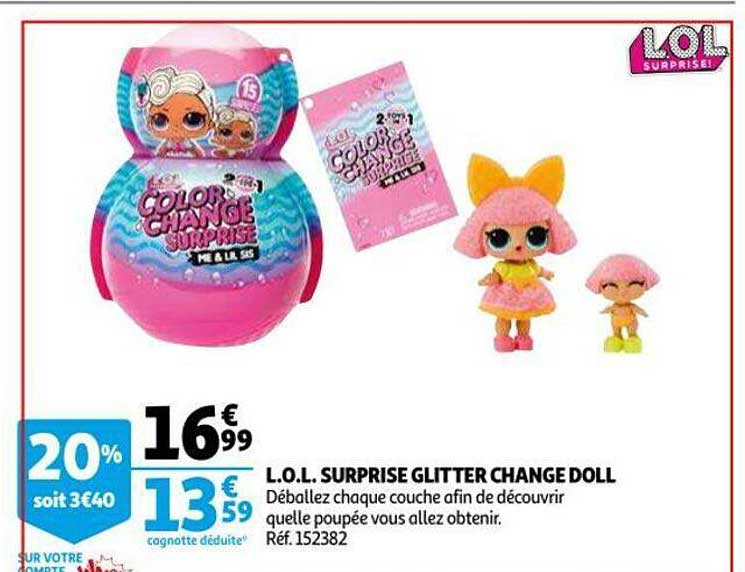 l.o.l. surprise glitter change doll