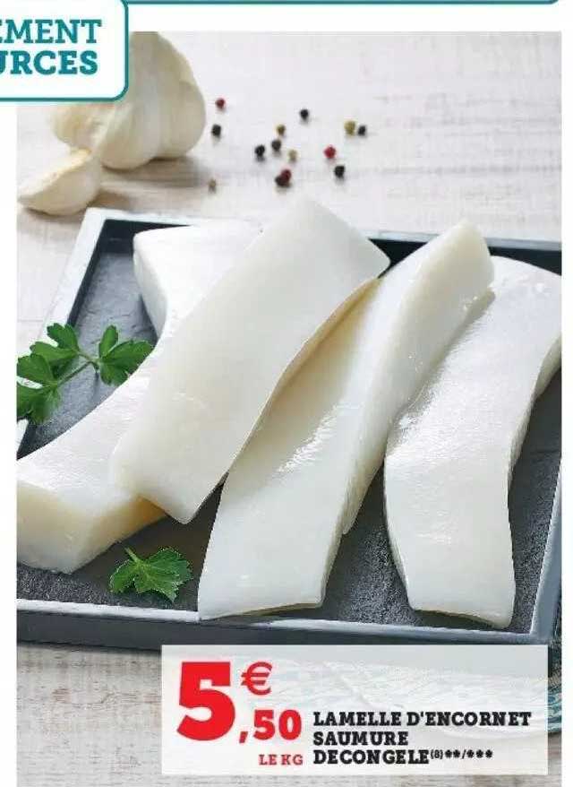 lamelle d'encornet saumure décongelé