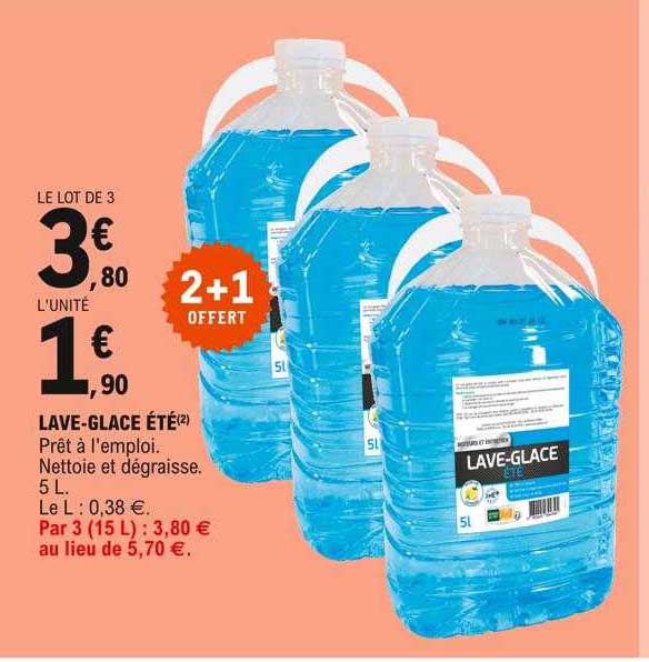 lave-glace été 2+1 offert