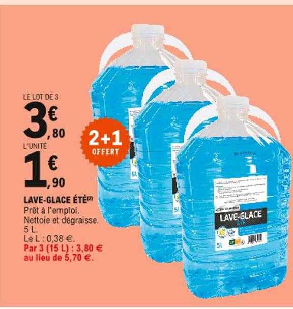 lave-glace été 2+1 offert