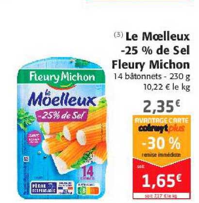 le moelleux -25% de sel fleury michon