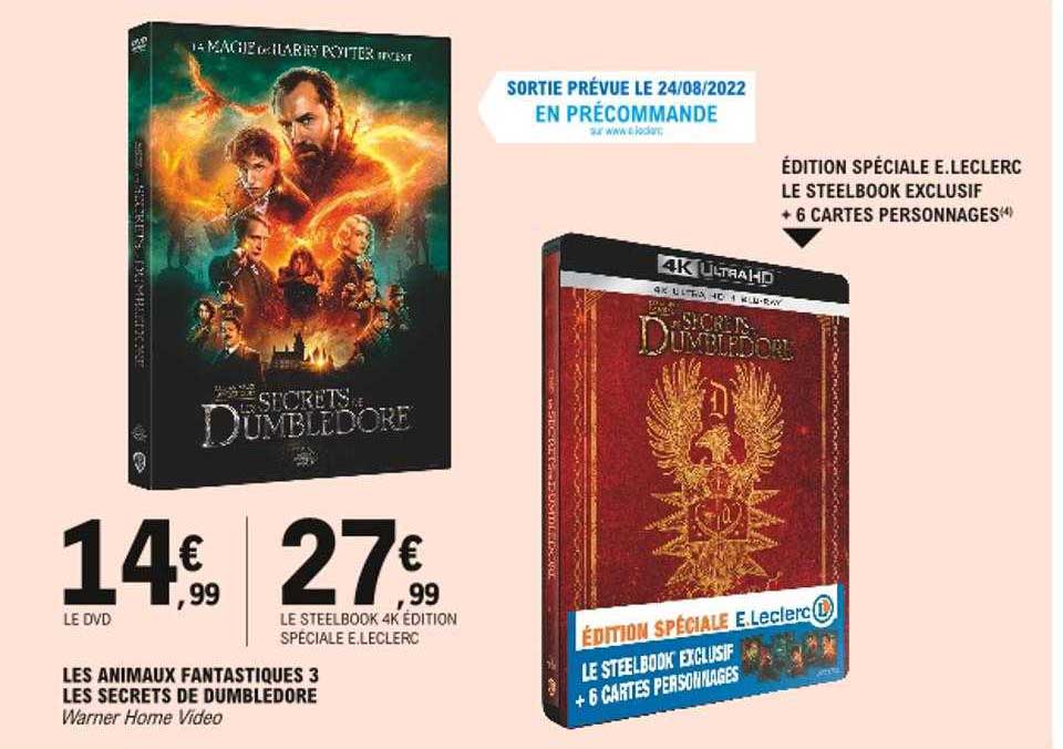 les animaux fantastiques 3 les secrets de dumbledore warner home video