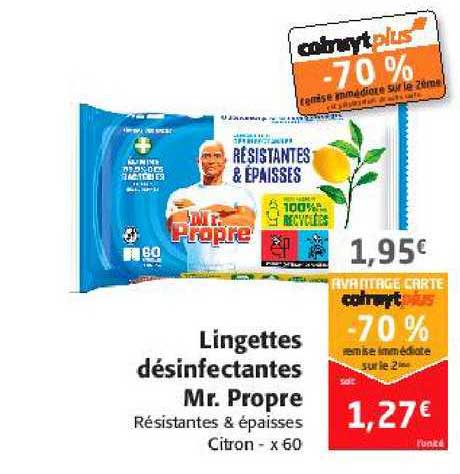 lingettes désinfectantes mr propre