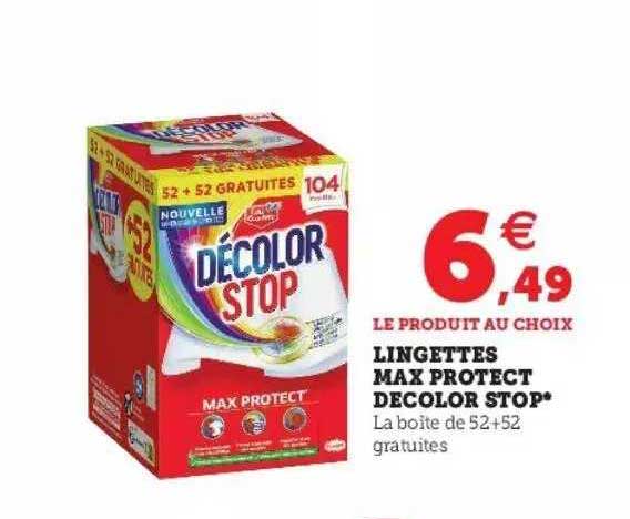 Lingettes Max Protect Décolore Stop