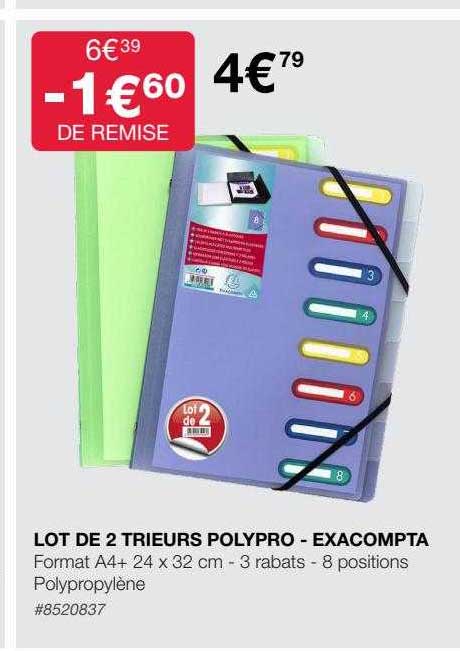 Lot De Trieurs Polypro - Exacompta