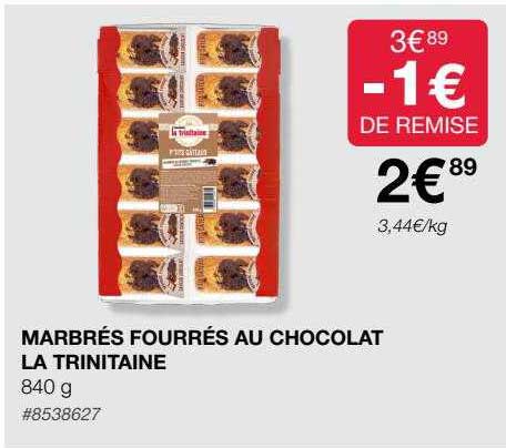 marbrés fourrés au chocolat la trinitaine