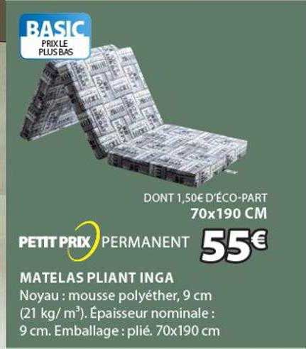 matelas pliant inga