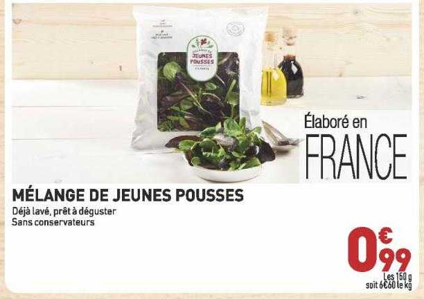 mélange de jeunes pousses