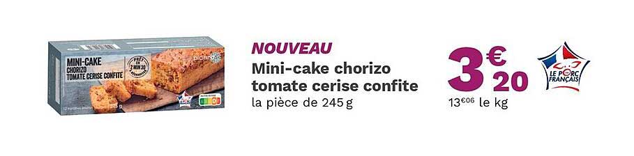 mini-cake chorizo tomate cerise confite