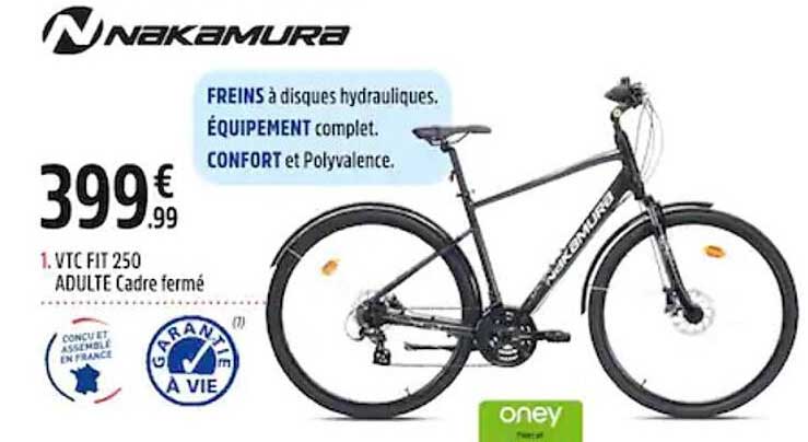 nakamura vtc fit 250 adulte cadre fermé