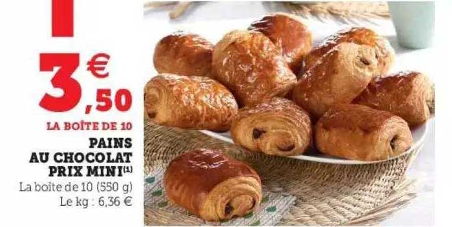 pains au chocolat prix mini