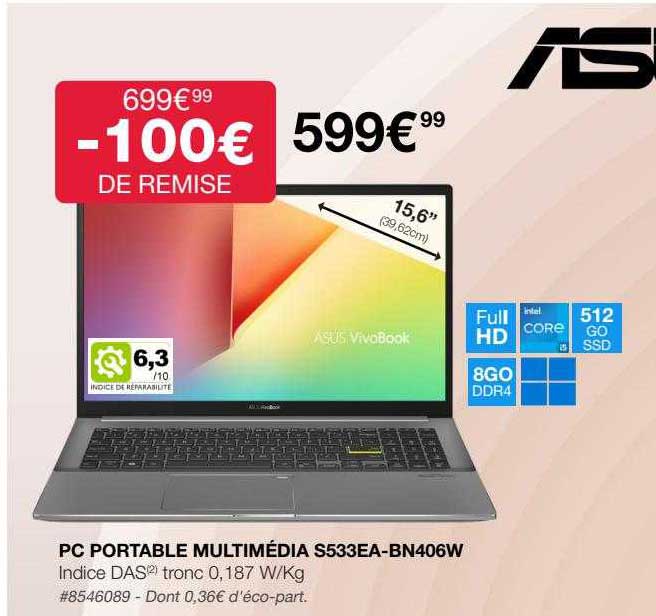 Pc Portable Multimédia S533ea-bn406w