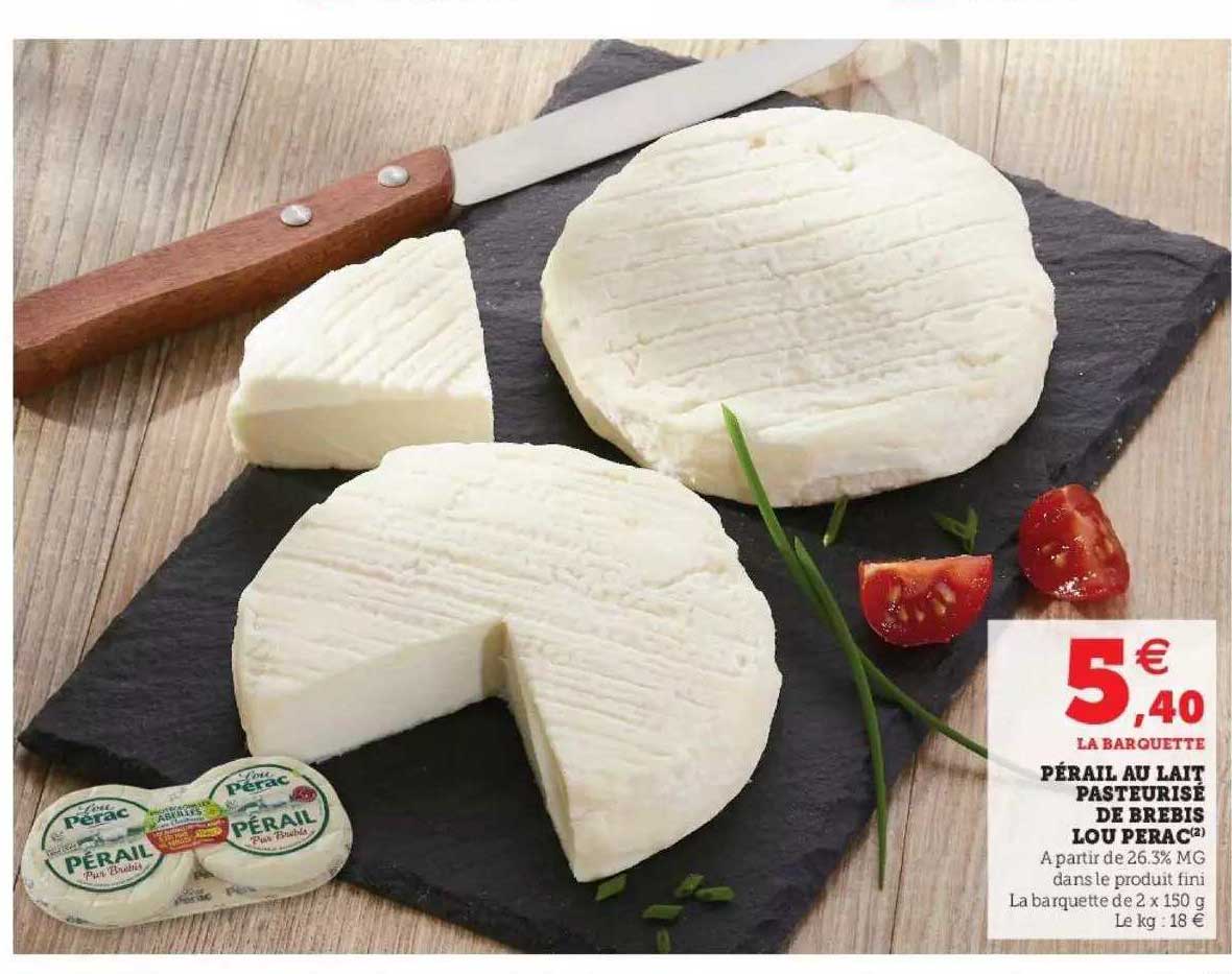 pérail au lait pasteurisé de brebis lout perac