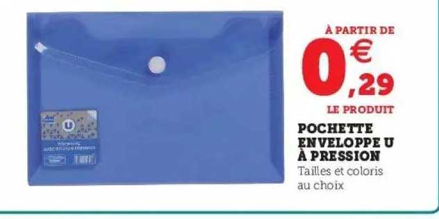 Pochette Enveloppe U à Pression