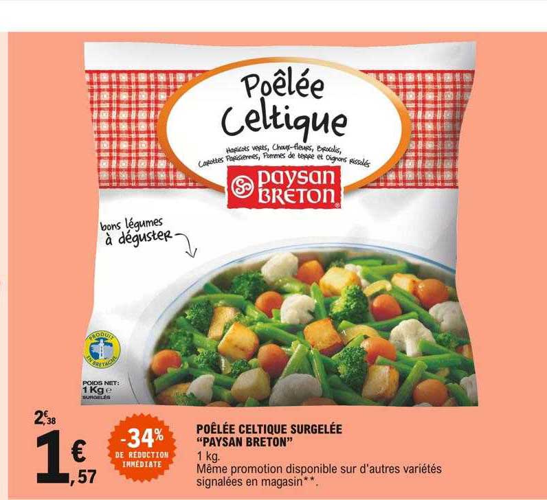 Poêlée Celtique Surgelée "paysan Breton" -34% De Réduction Immédiate