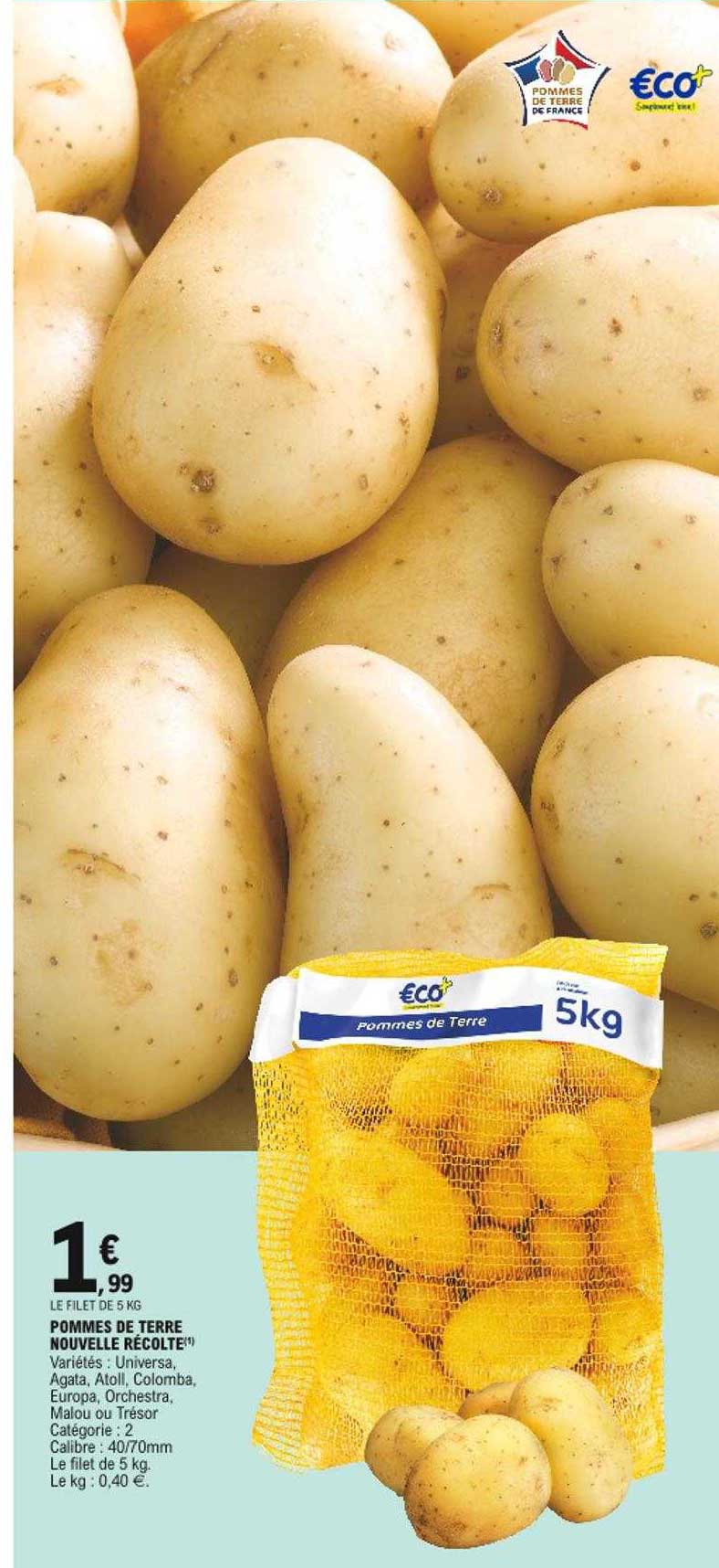 pommes de terre nouvelle récolte