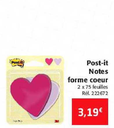 post-it notes forme cœur