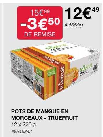 pots de mangue en morceaux - truefruit