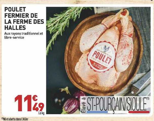 poulet fermier de la fermes des halles