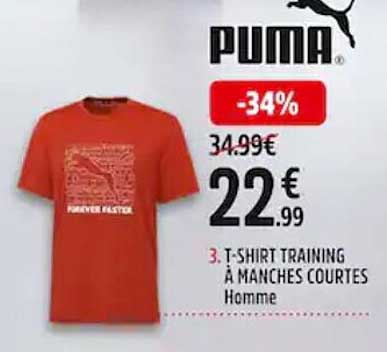 puma t-shirt training à manches courtes homme