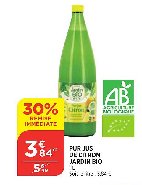 Pur Jus De Citron Jardin Bio -30% Remise Immédiate