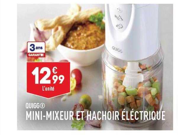 Quigg Mini-mixeur Et Hachoir éléctrique