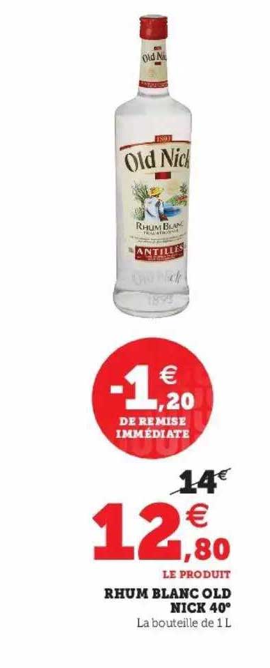 rhum blanc old nick 40°