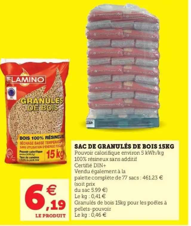 Sac De Granulés De Bois 15kg